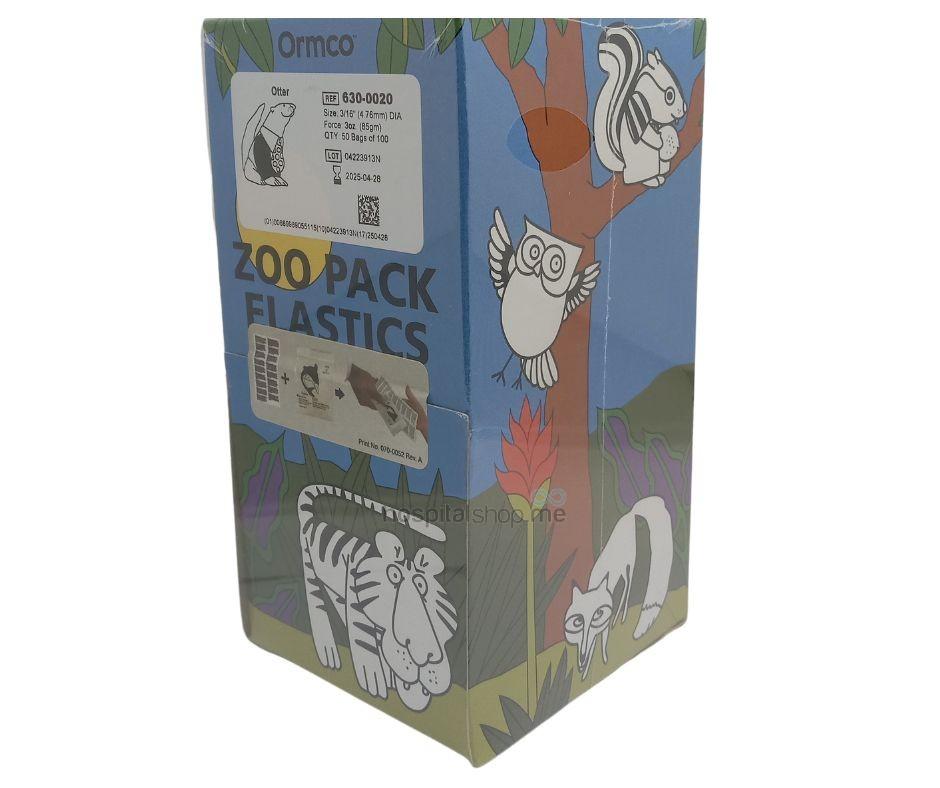 Ormco Zoo Pack Intra Oral Elastics Medium 3oz â€” 85g 3/16â€ 4.76mm Otter 50Packs of 100nos 630-0020