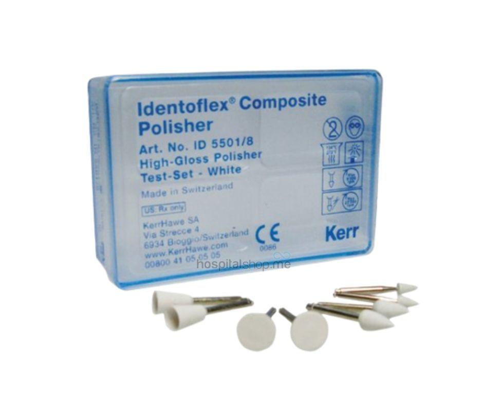 Kerr Identoflex Composite High-Gloss Polishers Testset White 8pcs 5501/8