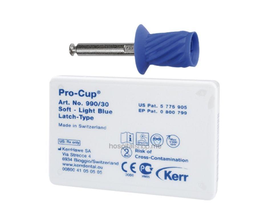 Kerr ProCup Prophy Cup Latex Free Latch Type Light Blue 30pcs 990/30