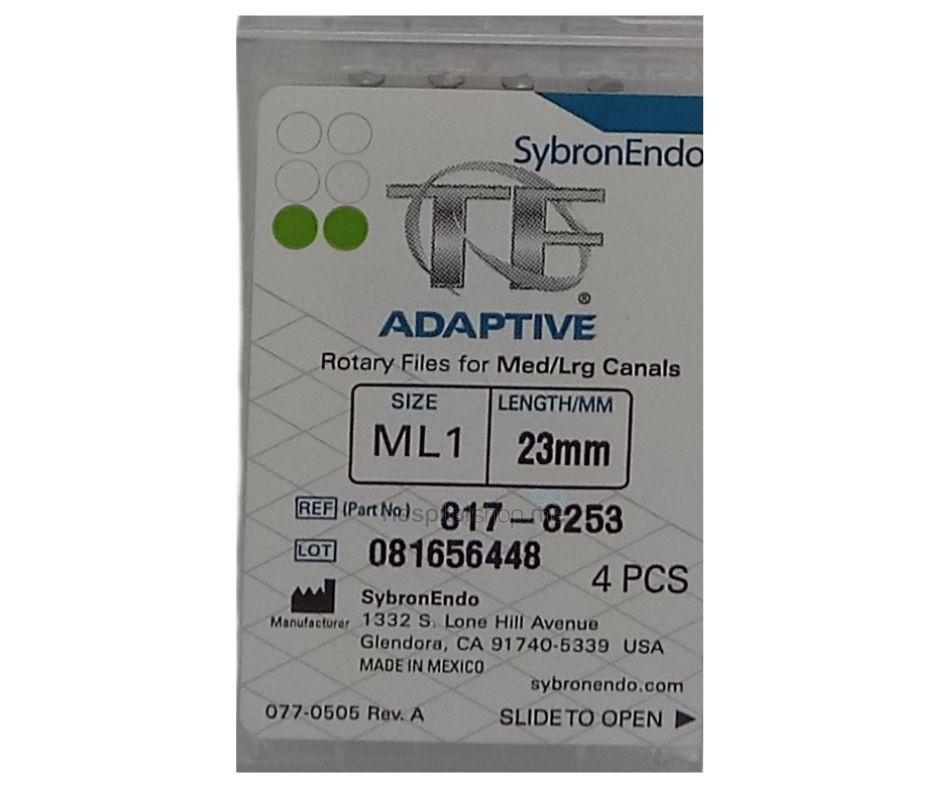 Sybron Endo TF Adaptive Rotary Endodontic Files Medium-Large ML1 23mm Green 817-8253