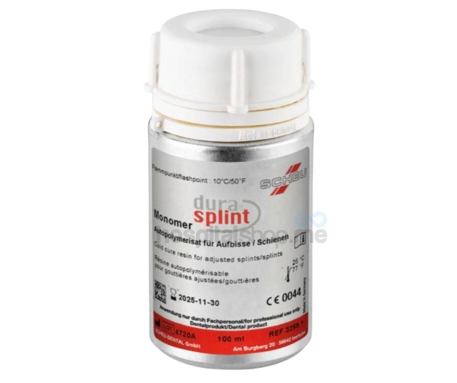 Scheu Durasplint Acrylic Polymer Cold Cure Clear 200gms 3258.1