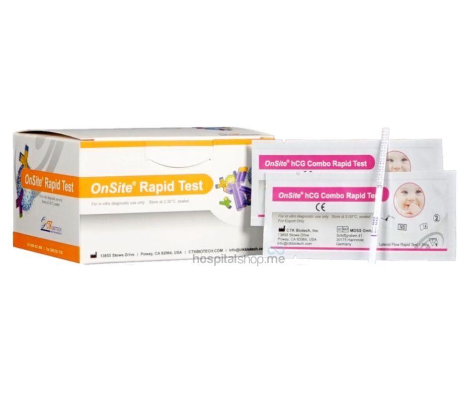CTK  Biotech  HCG Combo Rapid Test Strip 50 Tests R1001S