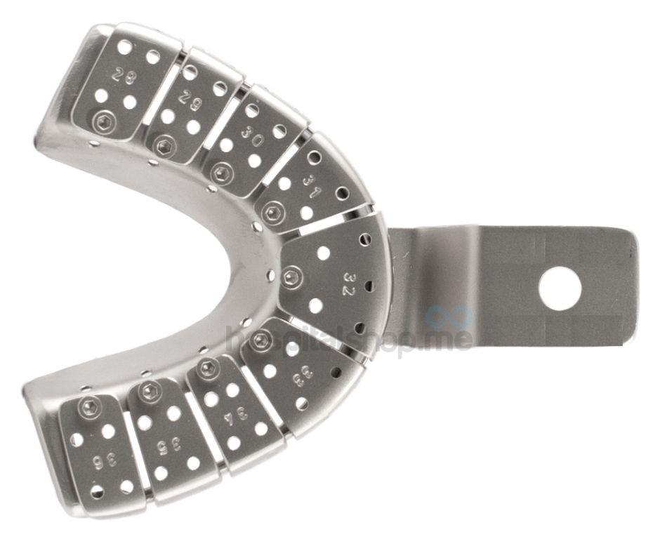 thumbnail image 2 of S.S 12-Piece Dental Impression Tray Set – Solid And Perforated Instruments, New, Made In Pakistan 2 of 4