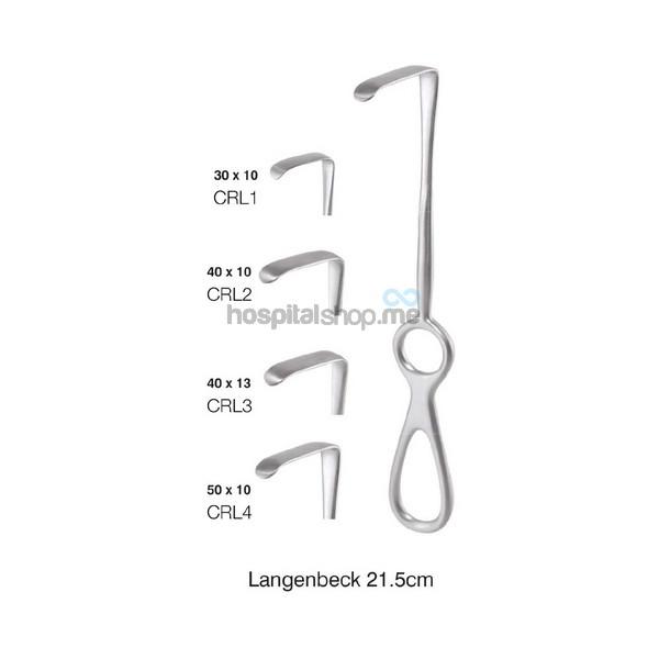 Trusta Retractors Langenbeck 40X13 Standard 21.5cm ANE-CRL3