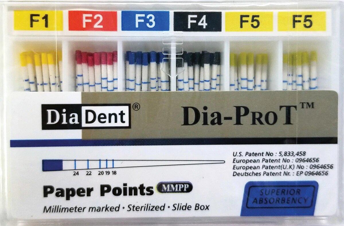 Diadent DIA-PROT PaperPoints for Protaper Next files mm marked F1-F5 Assorted 100 point