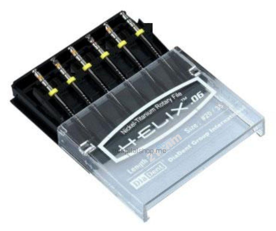 Diadent Helix NITI Rotray Files 0.06 taper 21 mm 20 Yellow 6 Pcs