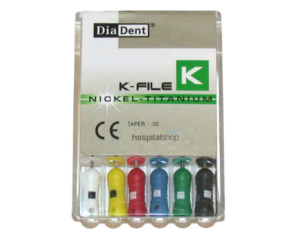 Diadent K-File 2%Taper NITI 31mm 08 6 Pcs