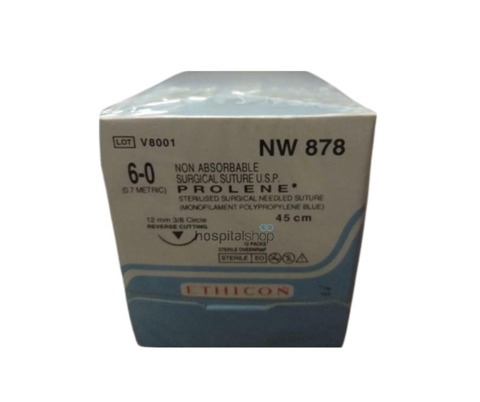 Ethicon Prolene Polypropylene Suture Non Absorbable 6-0 12pcs NW878