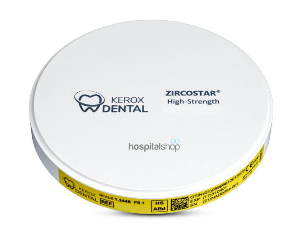 Kerox Zircostar Monolithic High Strength Zirconia Disc AB Light 98 X 25mm CALN9825AP