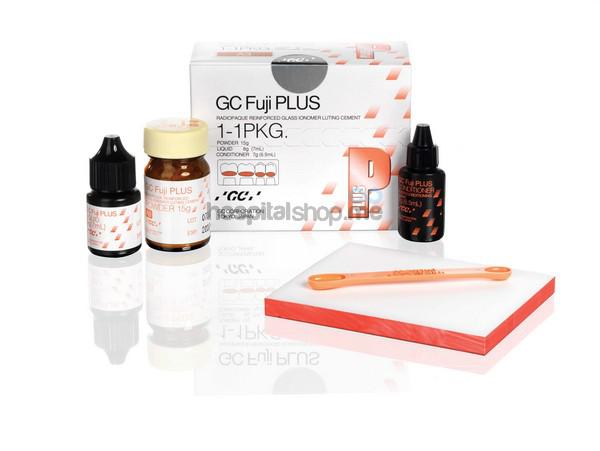 GC Fuji Plus Resin modified Glass Ionomer Luting Cement 1:1:1 Conditioner Powder Liquid Intro pack A3 003211