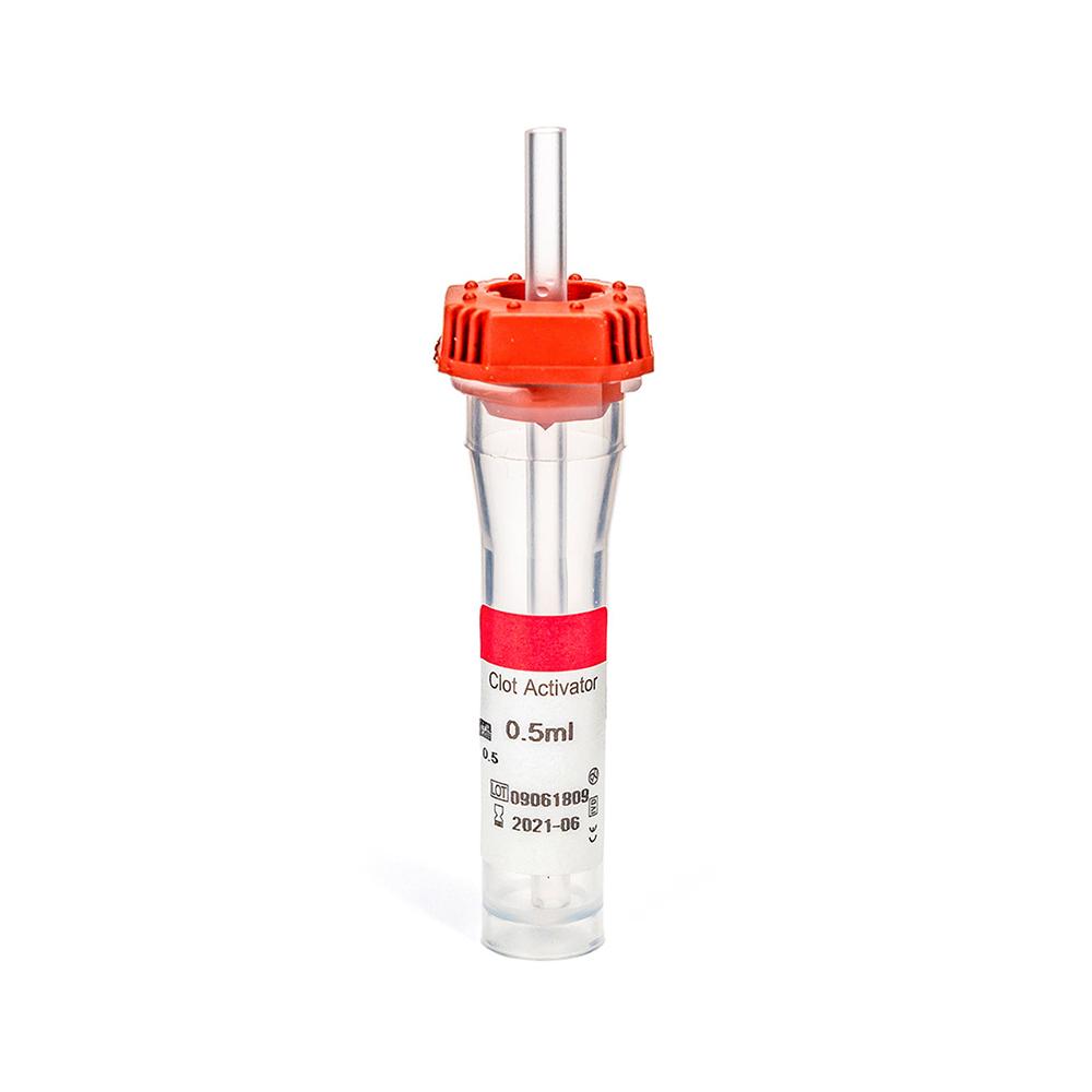 Trusta Capillary Blood Collection Tube Clot Activator Red Cap 0.5 ml 100pcs 2770129