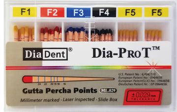 Diadent DIA-PROT Plus Guttapercha for Protaper files mm marked F1-F5 Assorted 60 points MLP 150-S693